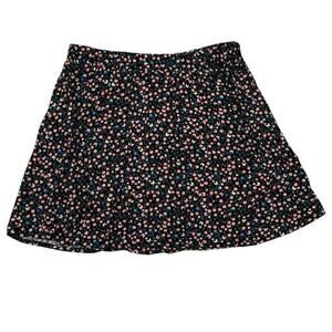 Love Fire Kids Skort Floral Print Black Pink Blue Butterfly Elastic Waist- M